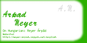 arpad meyer business card