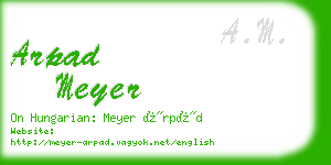 arpad meyer business card